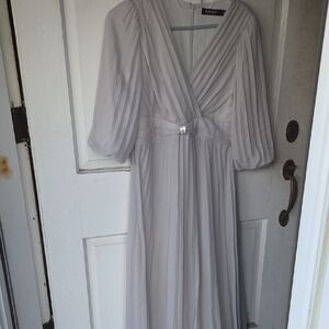 Polo by Ralph Lauren Light Gray Long Sleeve Dress